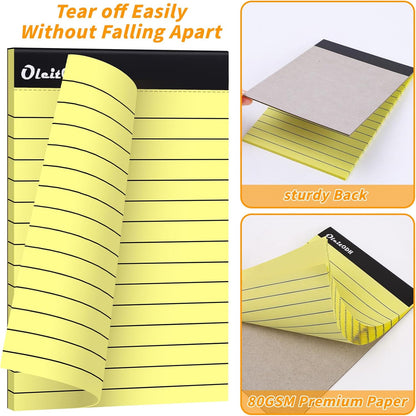 36 Pack Legal Pads Bulk, 5x8 Inch Rainbow Notepad, Note Pads Wide Ruled Perforated Memo Pad for Work Study Daily Note Taking List, Lined Writing Pads Memo Refills Notepads for Office Home School