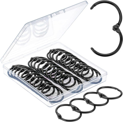 Mr. Pen- Loose Leaf Binder Book Rings, 5 Assorted Sizes (0.6", 1", 1.2", 1.5",2"), 36 Pack, Metal Binder Rings for Index Cards, Keychains, School, Home, Office, Silver