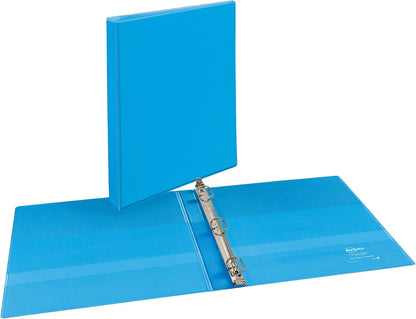 Avery Heavy-Duty Nonstick View 3 Ring Binder, 1/2 inch Slant Rings, 135-Sheet Capacity, Black (05233)
