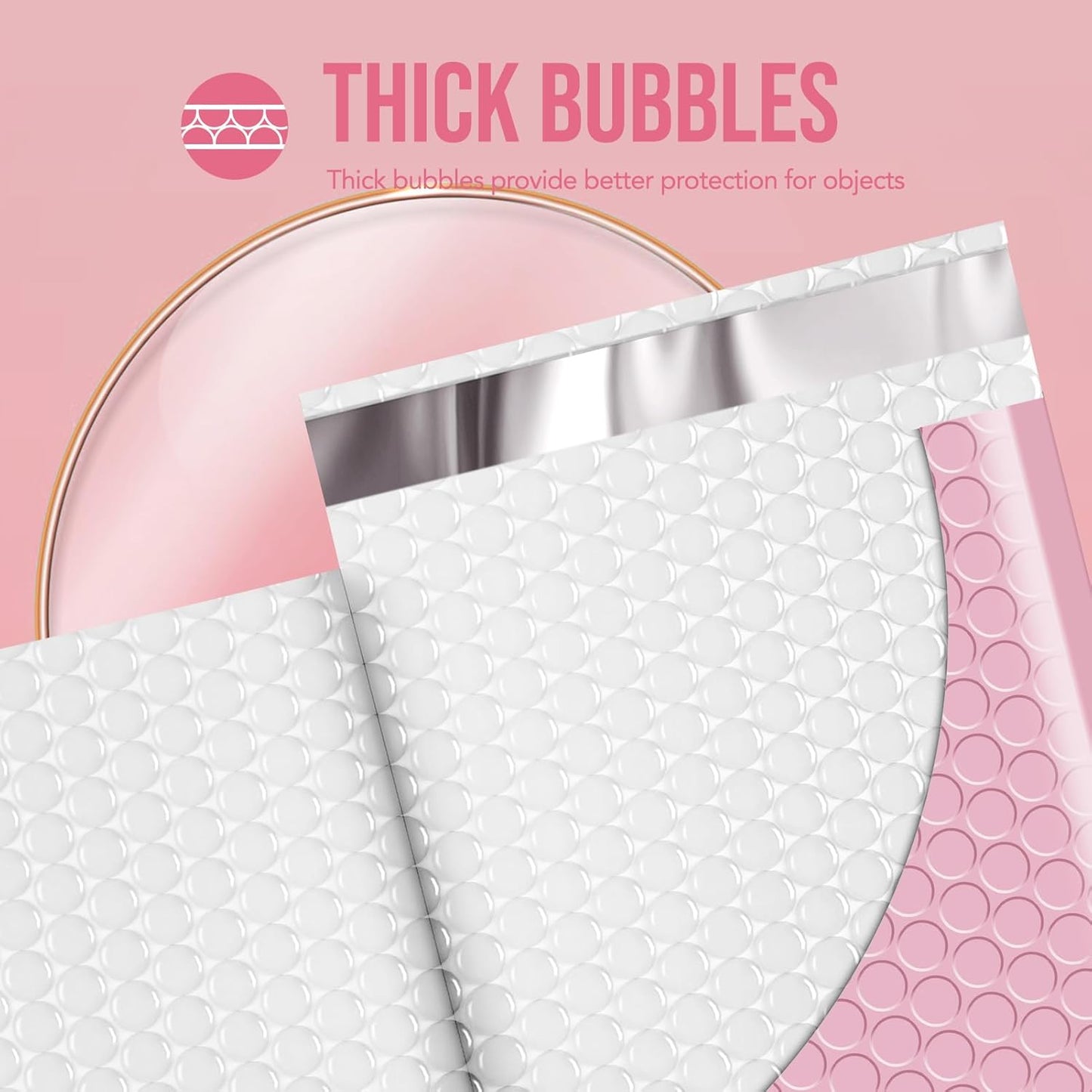 Fuxury Bubble Mailers 10.5x16 Inch 40 Pack Self Seal Padded Envelopes Waterproof Mailing Envelopes Bubble Padded Cushioning Padded Mailers Bubble Bags for Packaging Small Business Large #5 Black