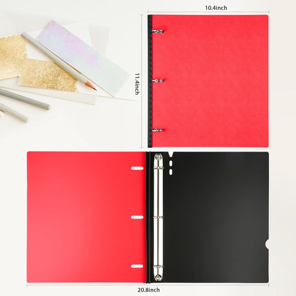 WOT I 1 Inch Telescoping 3 Ring Binder 4 Pack, Expandable Flexible Binder with Customizable Front Cover & Clear Catalog Pocket, Holds 225 Sheets, School Office Supplies, White
