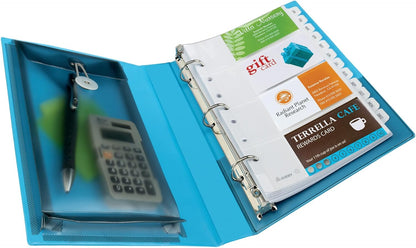 Avery Mini Durable View Protect & Store 3 Ring Binder, Holds 5.5" x 8.5" Paper, 1" Round Rings, 175-Sheet Capacity, 1.4 Inch Wide Spine, Includes Fully Enclosed Pocket, 1 Light Blue Binder (23014)