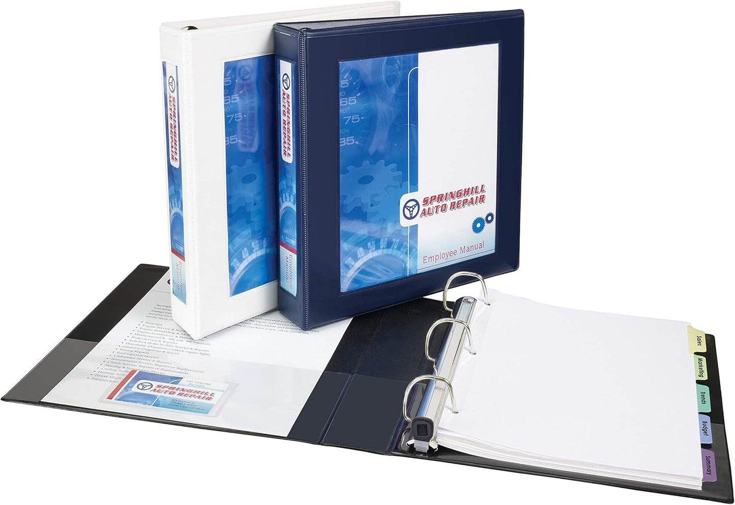 Avery Heavy-Duty Framed View 3-Ring Binder, 1" EZD Rings, 1 Navy Blue Binder (68055)