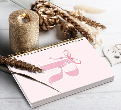 Blue Bow Journal Notebook for Girls,Initial H Journals Personalized Diary Gifts for Teen Girl Kids,Monogrammed Gifts for Women,Trendy Coquette Cute Hardcover Spiral Notebook 5.5 x 8.3 - Colors A