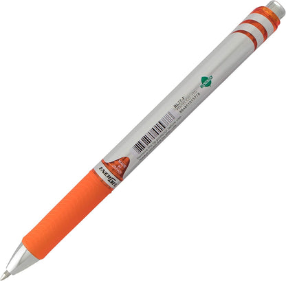 Pentel EnerGel RTX Retractable Liquid Gel Pen, (0.7mm) Medium Line, Metal Tip, Black Ink, Box of 12 (BL77-A)