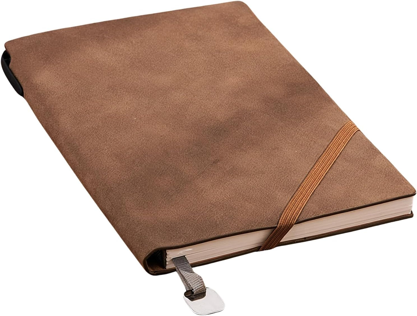 Faux Leather Notebook Journal - 200 Pages Lined Vegan Leather Journal for Writing, A5 Soft-Cover Journaling Notebook Gift Set with Pen for Travel, Office, Daily Writing
