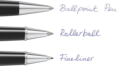 Montblanc Rollerball Refills (F) Mystery Black 105162 – Quick-Drying Pen Refills for Montblanc Rollerball and Fineliner Pens – 2 x Black Pen Cartridges