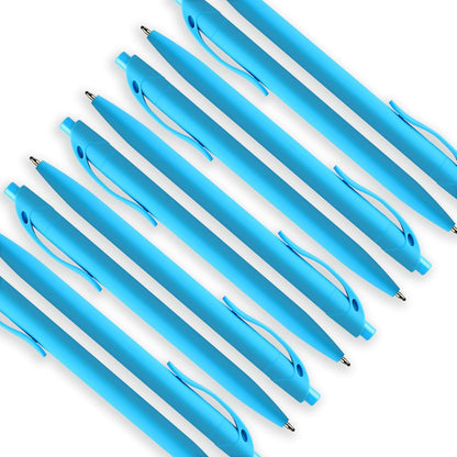 Deegtran 100 Pack No Bleed Black Barrel Click Pens, Wholesale Retractable Ballpoint, Medium Point, Smooth Ink, 1.0MM Black Ink