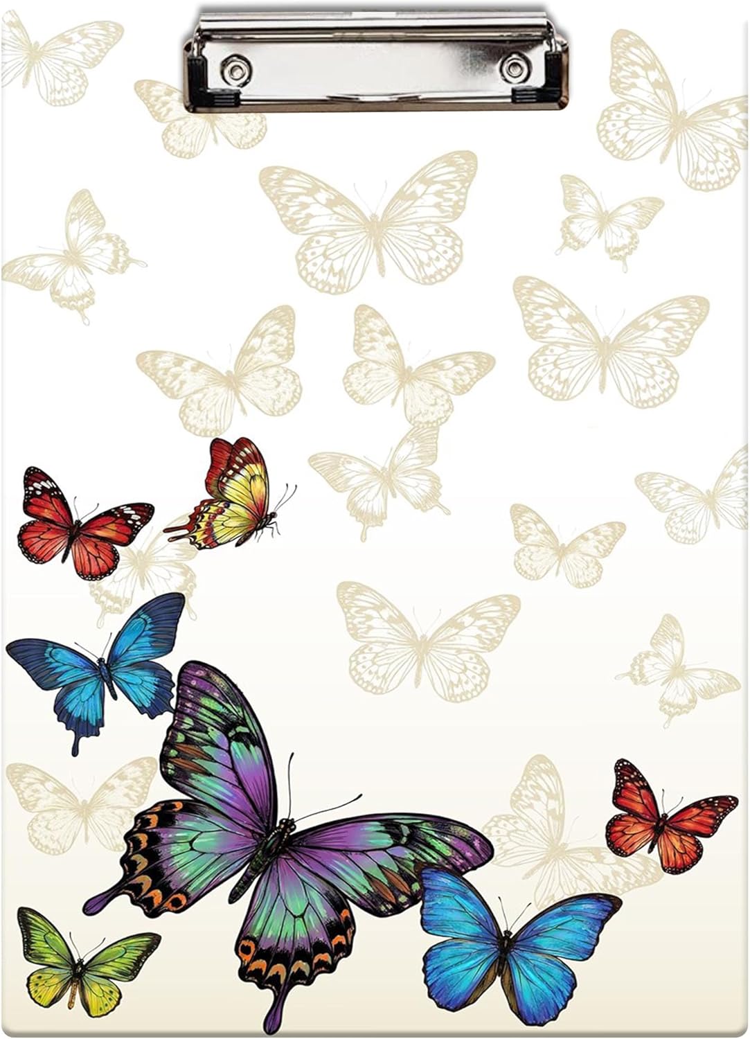 Britimes Clipboard Decorative Office School Hardboard Wood Nursing Clip Board and Pull for Standard A4 Letter Size Summer Mint Green Plant Tree 12.6" X 8.9"