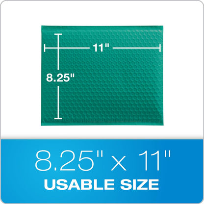 Quality Park Bubble Mailers, 8.5 x 11 Shipping Envelopes, Water Resistant White Poly Padded Envelopes, Redi-Strip Peel Off Closure, 25/Box (QUA85859)
