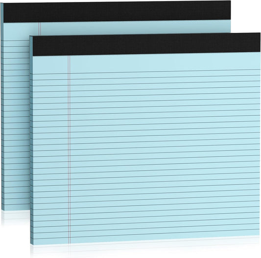 6 Pack Note Pads 11" x 9.5" Colored Legal Pads College Ruled Pink Notepad Perforated Writing Pads 80GSM Lined Paper Pads of College Ruled Paper 30 Sheets Notebook To Do List for School, Office, Home