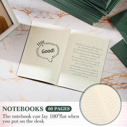 Mimorou 100 Pcs Journals Notebooks Bulk - Kraft Softcover A5 Small Notebooks 5.5 Inch x 8.3 Inch Notepads with 60 Page 30 Sheet for Writing Sketch Travel Office Supplies(Navy Blue,Lined)