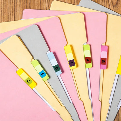 390 Pcs A-Z Sticky Alphabet Tabs, Colorful Stick On Notebook Tab, Self Adhesive Book Tabs for Annotating Books, Letter Index Tab for Notebook Textbook Dictionary Filing