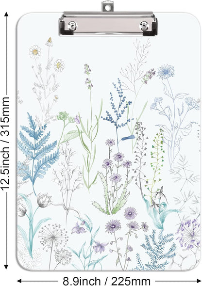 Hongri Plastic Cute Clipboard, Letter Size for Students, Teacher, Woman and Kids, Low Profile Clip, Decorative Pattern, Size 9 x 12.5 in, Dream Marble