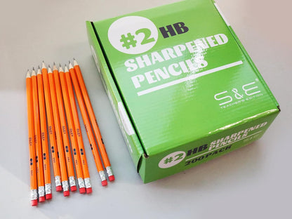 S & E TEACHER'S EDITION 360pcs Pre-sharpened Pencils with eraser top, No.2 pencils #2 HB pencil, Golf, Classroom, Pew, Back to school, 360 pcs/box