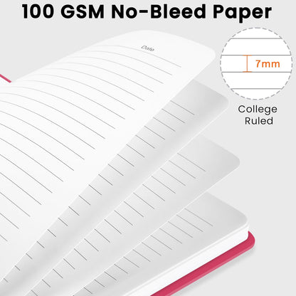 CICPAP Lined Spiral Journal Notebook, A5 College Ruled Notebook for Journaling, Note-Taking, and Daily Planning, Durable Hardcover with an Elegant Design, Purple