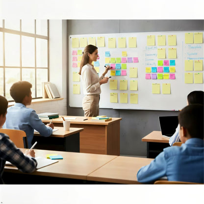 (12 Pack) Lined Sticky Notes 4x6 in,Yellow Large Notepads with Lines,Ruled Stickies Super Sticking Power,Office School Memo Note Pads,Post on Windows Doors,Recyclable,Easy to Write on,Hold Well
