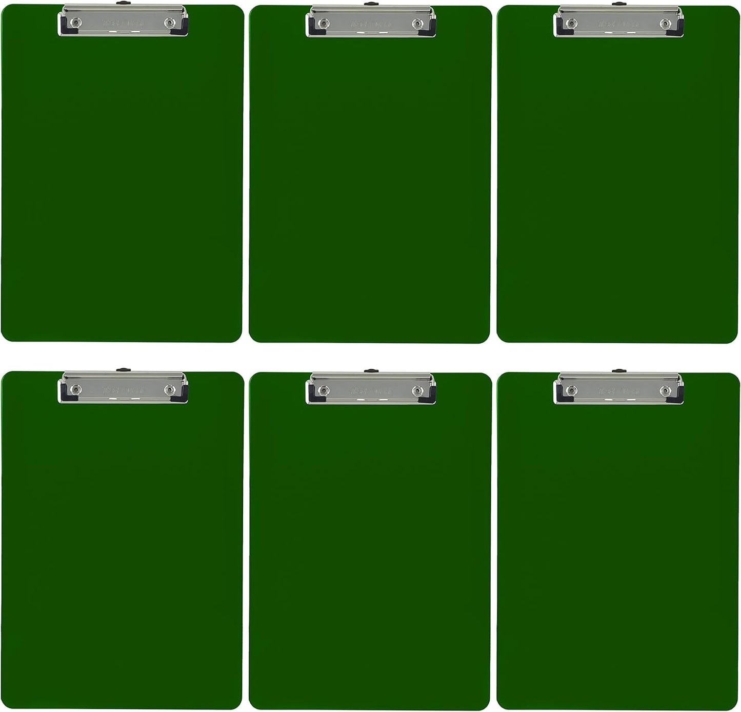 Trade Quest Plastic Clipboard Opaque Color Letter Size Low Profile Clip (Pack of 6) (Black)
