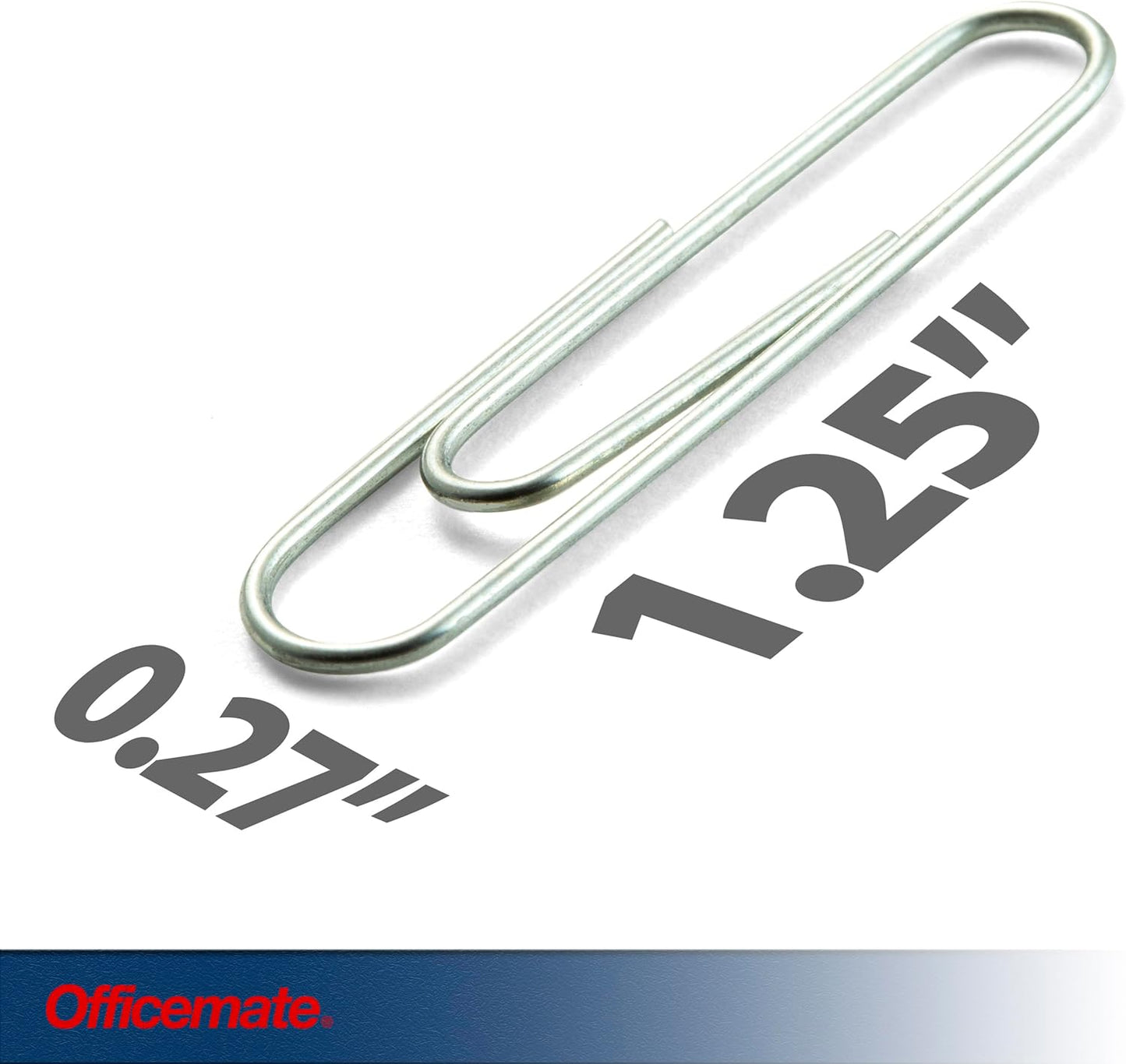 Officemate Premium #1 Paper Clips, 1,000 Paper Clips (10 Boxes of 100 Each) (99916) , Silver