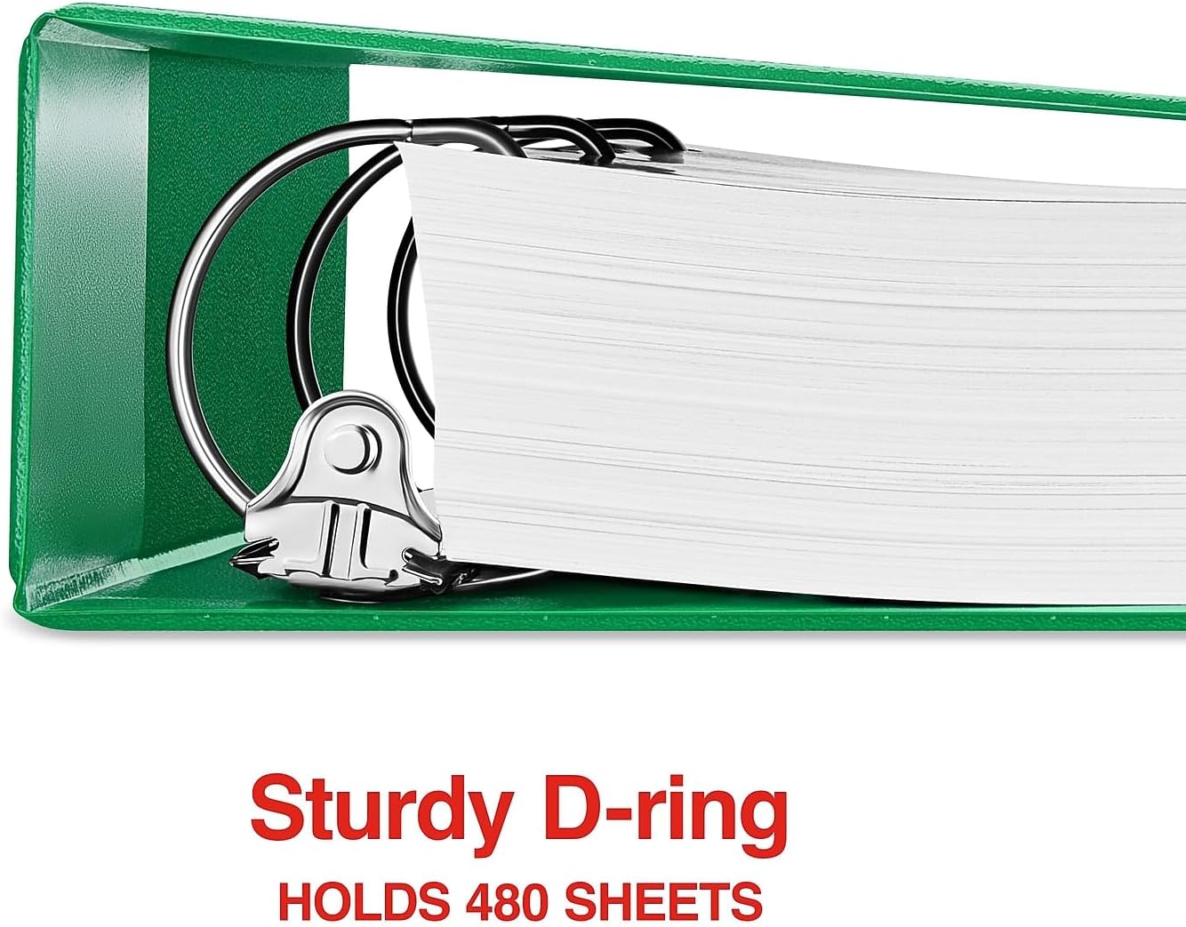 Staples Standard 2-Inch 3-Ring View Binder, Holds Up to 450 Sheets, Orange, Durable Binder for Office & School