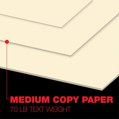 Accent Opaque Cream Printer Paper, 8.5” x 11” 28lb Bond/70lb Text Copy Paper – 500 Sheets (1 Ream) – Premium Computer Paper with Smooth Finish – 97 Bright, 104gsm – Warm White Copy Paper – 188176R