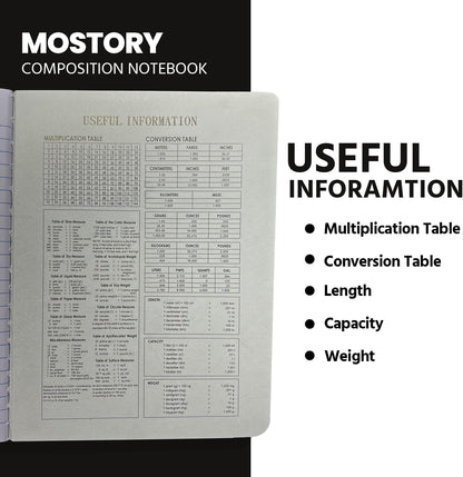 MOSTORY 50 Pack Bulk Composition Notebook - College Ruled 200 Pages (100 Sheets), Size 7.5" x 9.75", Bulk School Supplies, Office, Bulk Notebooks for School, Writing Journal Notebook with Lined Paper