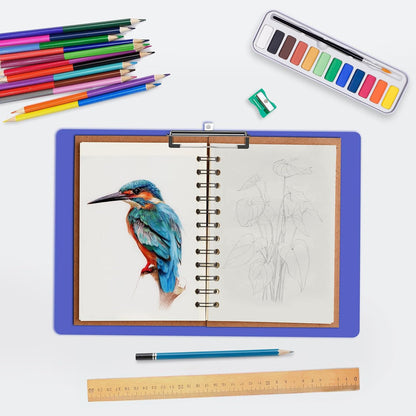 Extra Large 11x17 Clipboards, Plastic Black Drawing Boards, Horizontal Clip Board, Landscape Layout. Suitable for Watercolor, Sketching, Painting. Art & Drafting Supply