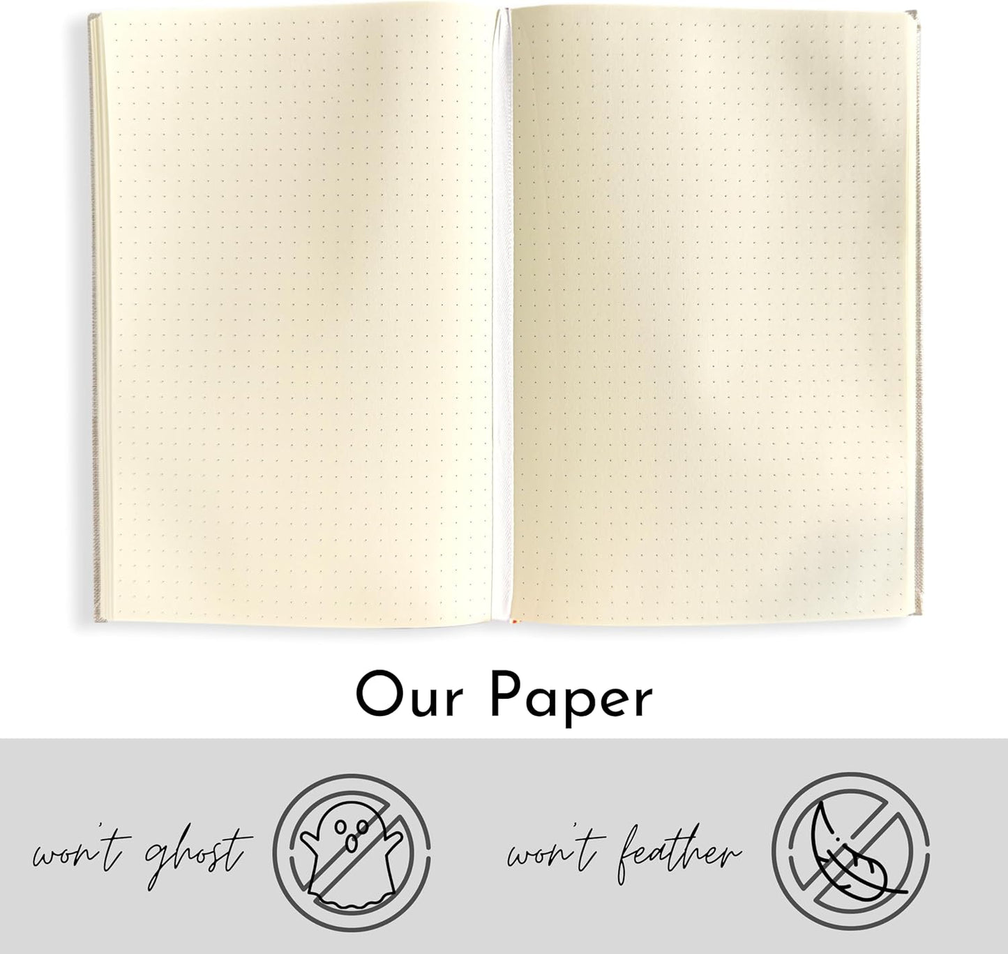 Portage Blank Hardcover Aesthetic Notebook Writing Journal – Bleed-Proof Paper Notepad for Journaling, High GSM, A5 Notebook, Cream Pages - Salmon, 6 x 8.5 Inches, 224 Pages
