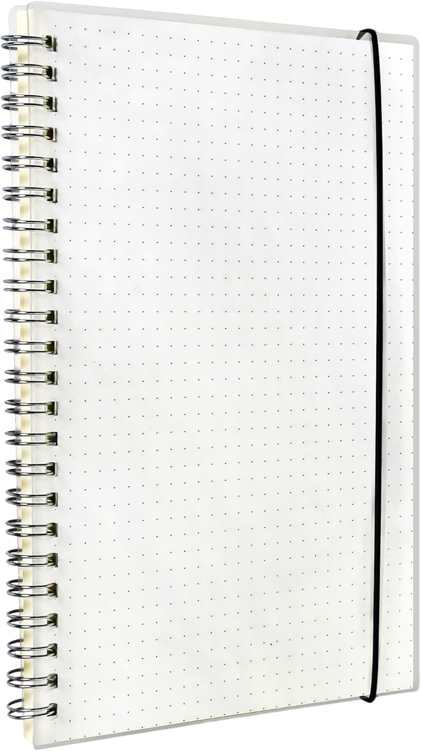 Smilo 3 Pack Spiral Notebook,A5 Graph Paper Notebook,5.7" x 8.3",80 Sheets (160 Pages),100 GSM Thick Paper,Transparent Hardcover,Journals for School,Office, Writing,Math,Engineering,Note Taking
