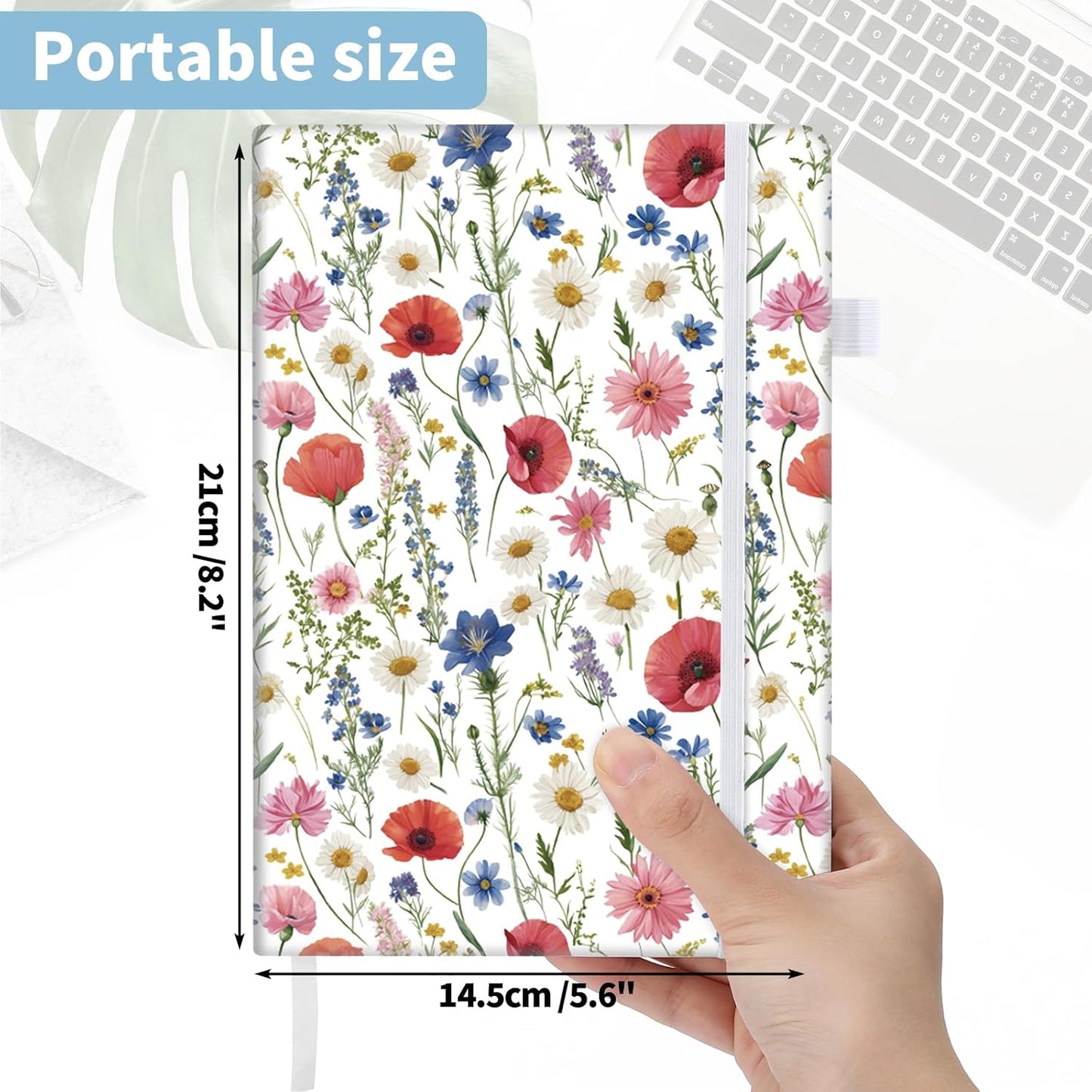 Thboxes 80 Sheets Lined Journal Notebook, 5.7" X 8.3" Hardcover Executive Notebook for Student Worker Women Men, Notepads Journals for Writing Travel & Organization, Nurses Week Gifts, Pink