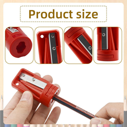 4 Pack Carpenter Pencil Sharpener, Manual Contractor Pencil Sharpener, Portable Woodworking Pencil Sharpeners Cutter Shaver Narrow Sharpening Tool for Woodworking Tool