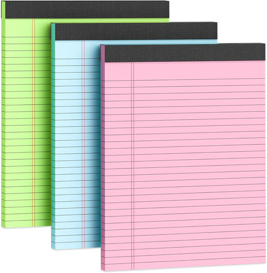 Small Legal Pads 5x8 Notepad, 6 Pack Note Pads 5x8 College Ruled Writing Pads Yellow Legal Note Pads for Work, Micro Perforated Lined Paper 5 x 8 Note Pads 30 Sheets/Pad College Ruled Pads of Paper
