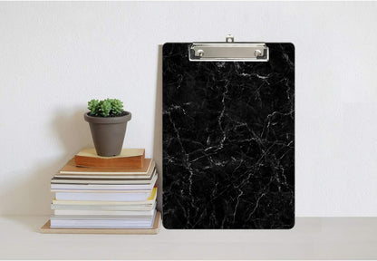 Hongri Plastic Cute Clipboard, Letter Size for Students, Teacher, Woman and Kids, Low Profile Clip, Decorative Pattern, Size 9 x 12.5 in, Dream Marble