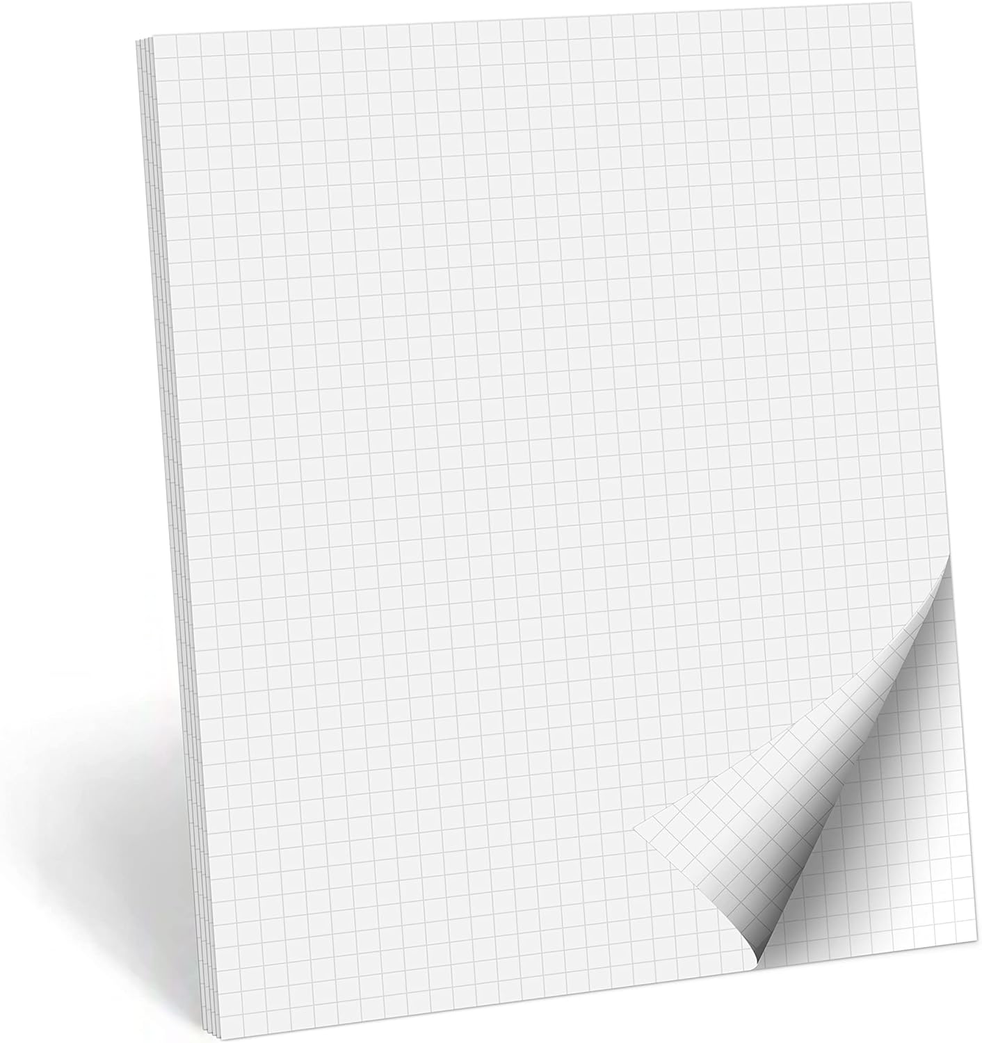 321Done Graph Paper Notepad - 50 Sheets (5.5" x 8.5") - 0.20" Grid Planning Note Pad - Thick Premium Paper - Made in USA - Plain White