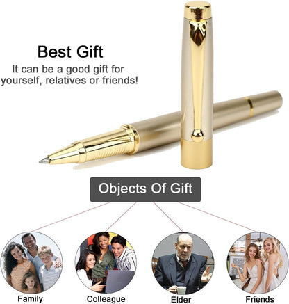 YIVONKA Ballpoint Pen Black Refill,Luxury Ballpoint Line width 0.5mm,Best Ball Pen Gift Set for Men & Women Professional Executive,Office,Nice BallPens Classy Gift Box (Black)