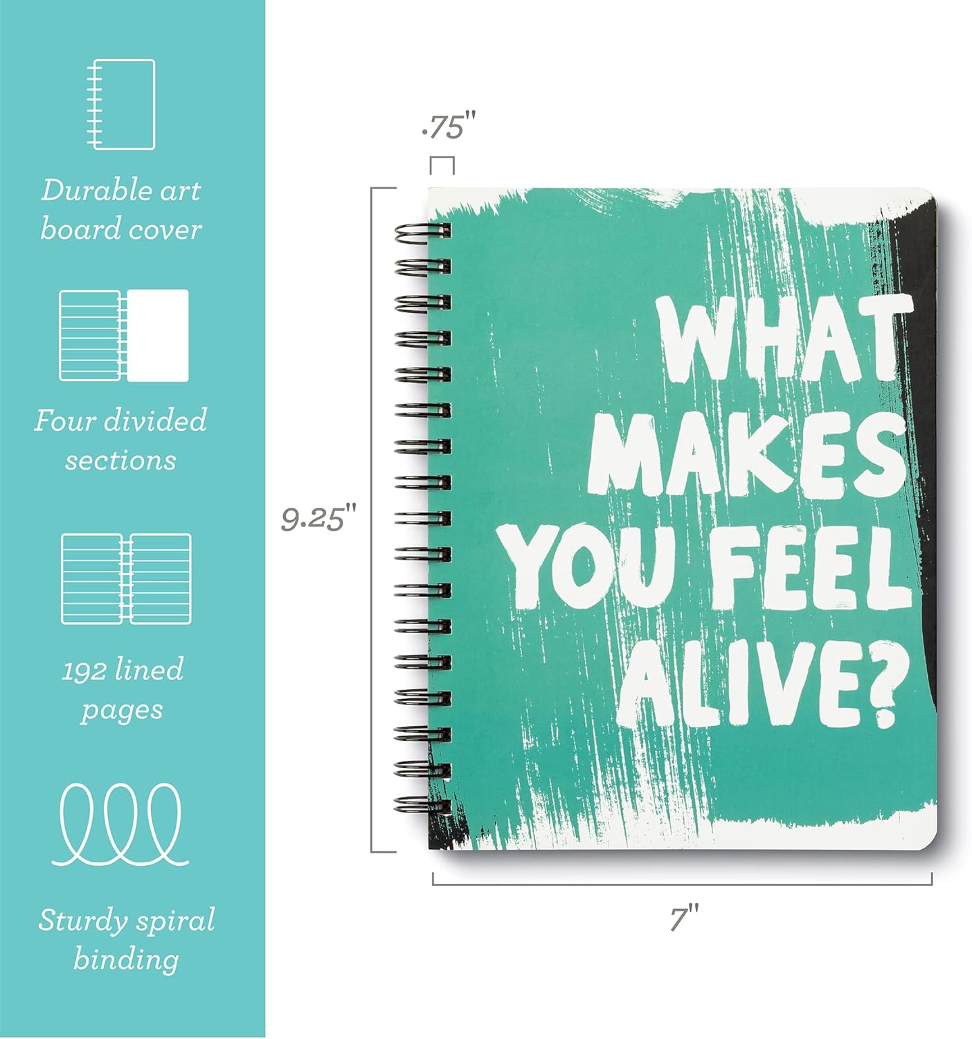 Compendium Spiral Notebook – Expect the Best Things to Happen Today – A Designer Spiral Notebook with 192 Lined Pages, College Ruled, 7.0" W x 9.25" H