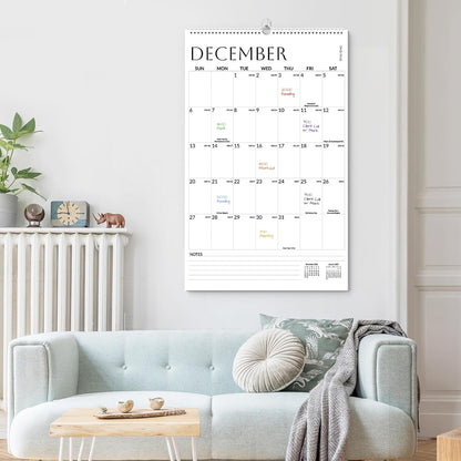 SUNEE 2026 Wall Calendar Large 22.75"x15.5", 21 Month Calendar (Ends December 2027), Vertical Extra Large, Seasons Color