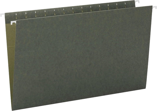 Smead Hanging File Folder, No Tabs, Legal Size, Standard Green, 25 per Box (64110)
