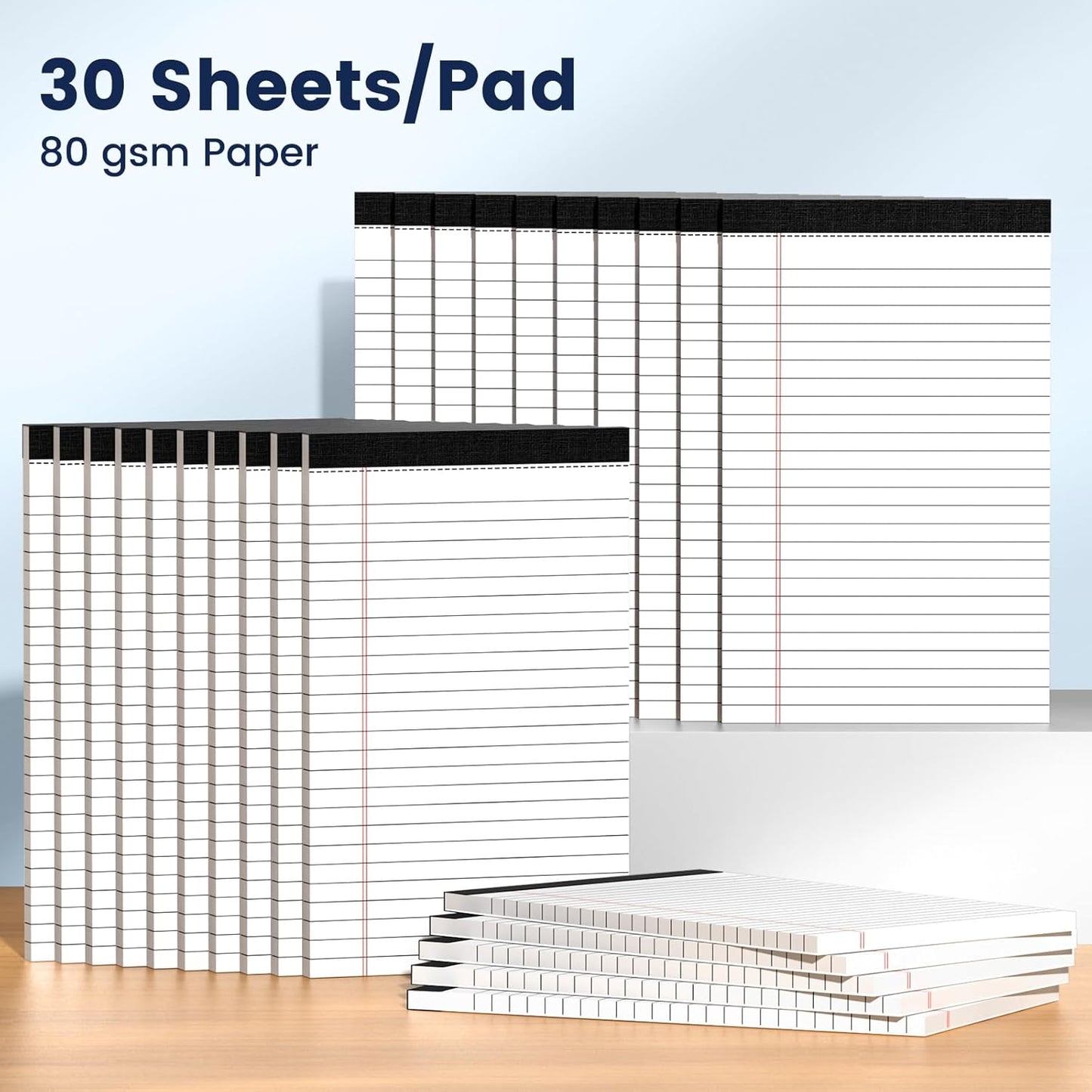 12pcs 5x8 Inch Yellow Note Pads Legal Pads, College Ruled Writing Legal Pads, 360 Sheets Total, Notepad for Students, Office & Home | Bulk Supply for Notes, Lists & Planning | Premium Quality Paper