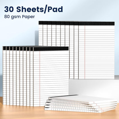 12pcs 5x8 Inch Yellow Note Pads Legal Pads, College Ruled Writing Legal Pads, 360 Sheets Total, Notepad for Students, Office & Home | Bulk Supply for Notes, Lists & Planning | Premium Quality Paper