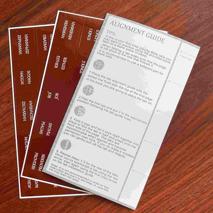 Thinkor Reposition Laminated Bible Tabs, Large Print Stickers, Easy to Read & Apply Bible Tabs for Women & Man (Earthy Brown)