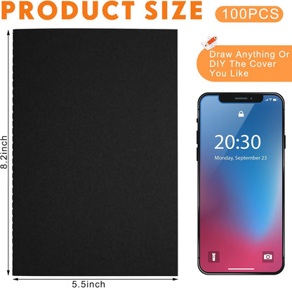 Mimorou 100 Pcs Journals Notebooks Bulk - Kraft Softcover A5 Small Notebooks 5.5 Inch x 8.3 Inch Notepads with 60 Page 30 Sheet for Writing Sketch Travel Office Supplies(Navy Blue,Lined)