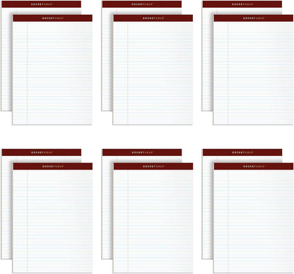 TOPS Legal Pads, 12 Pack, Premium Docket Gold Note Pad Bulk Pack, 50 Legal Ruled 8.5 x 11 Sheets, Thick White Paper with Extra Hard Back, Proudly Made in the USA