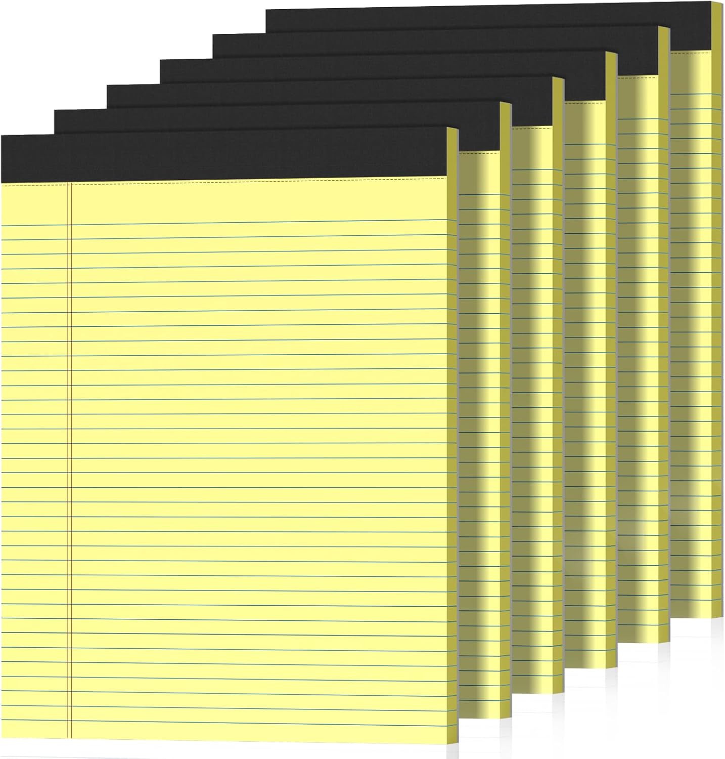 12 Pack Legal Pads 8.5 x 11 College Ruled 600 Sheets Note Pads 8.5 x 11 Inch Notepads Perforated Writing Pads 8.5 x 11 Pads of Paper Lined White Paper, 50 Sheets per Notepad for Home, Office, School