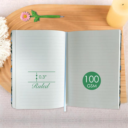 ipoul Flower Notebook, A5, 6x8, Hardcover, Lay Flat, Lined Paper, Journal for Women, Writing Notebook, Pretty, Hibiscus, Pink, Birthday Gifts for Women, Wedding Shower Gifts, Mothers Day Gift