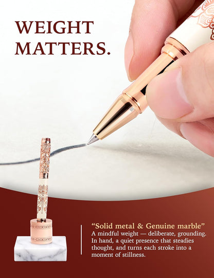 ARTEX Executive Rollerball Pen-Museum Collections-Crafting Timeless Beauty-Luxury Pen Gift & Office Desk Decor, German SCHMIDT refill, Solid Metal Texture