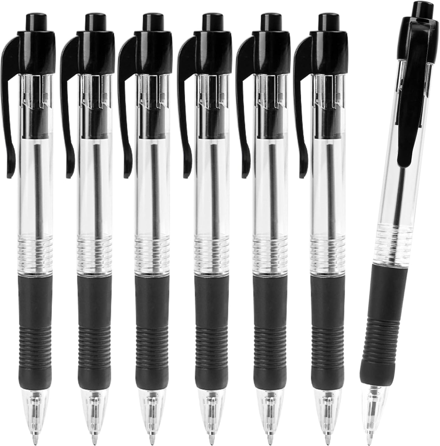 100 Pack Ballpoint Pens Bulk, Retractable Black Pens Ballpoint Medium Point 1mm with Super Soft Grip, No Bleed Ink Pens Smooth Writing, School, Office, Teacher Supplies, Best Gifts for Coworkers