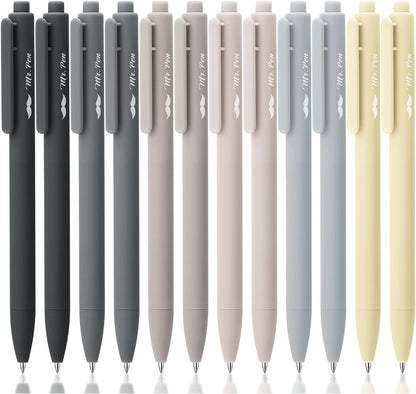Mr. Pen- Retractable Gel Pens, 12 Pack, Colorful Ink, Fine Point 0.7mm, Fast Dry, Smooth Writing, Cute Pens for Drawing, Writing Planner and School Supplies
