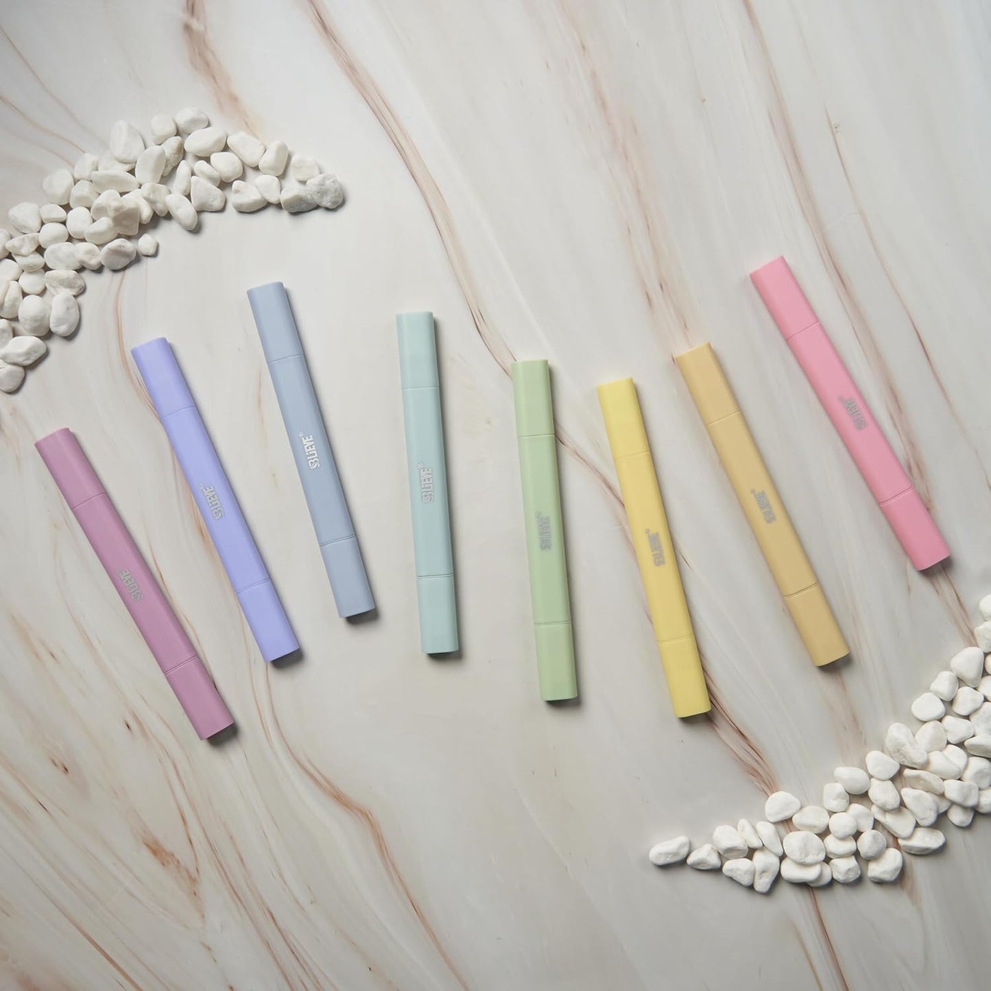 BLIEVE Aesthetic Cute Highlighters No Bleed Through, Dual Tip 8 Pack, Pastel Colors For Bible & Journaling