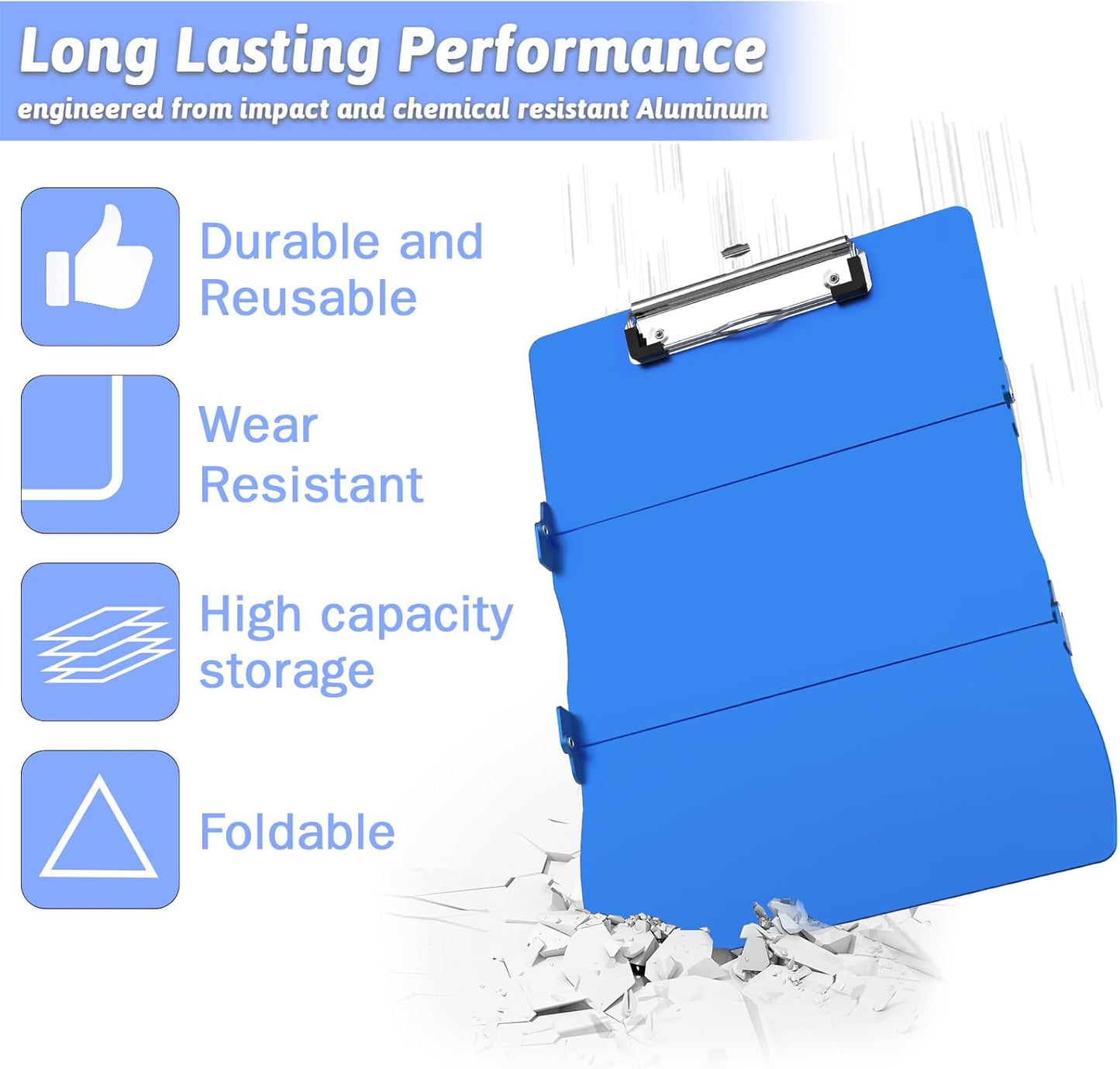 Nursing Clipboard Foldable Clipboard Medical: Edition Cheat Sheets Aluminum 3 Layers Foldable Clipboards Nursing Pocket Size Profile Clip Nurse Clipboards Notepad for Nurses Students and Doctors